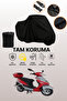 Black Tail Bag and Lock Incompatible Mondial 50 Hc Compatible Motorcycle Tarpaulin