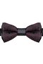 Burgundy Jacquard Adjustable Satin Children's Bow Tie and Handkerchief Set - 2