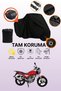 Black Rear Bag and Lock Compatible Mondial 150 Mcx Roadracer Compatible Motorcycle Tarpaulin