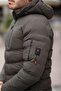 Men's Slim-Fit Khaki Hooded Water- and Windproof Winter Puffer Jacket - 4