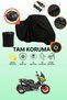 Black Rear Bag and Lock Compatible Aprilia Sr Gt 125 Compatible Motorcycle Tarpaulin