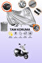 Gray Rear Bag and Lock Compatible Kuba Zenzero Compatible Motorcycle Tarpaulin