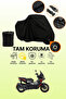 Black Compatible with Lock Aprilia Sr Gt 200 Compatible Motorcycle Tarpaulin