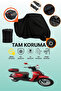 Black Rear Bag and Lock Compatible Kuba Brilliant 50 Plus Compatible Motorcycle Tarpaulin