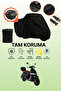 Rks Galaxy Gold 125 Compatible Motorcycle Tarpaulin Compatible with Black Rear Case