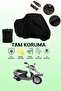 Black Rear Bag and Lock Incompatible Kuba Gs 125 Compatible Motorcycle Tarpaulin