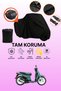 Black Rear Bag Compatible with Honda Sh 100 Compatible Motorcycle Tarpaulin