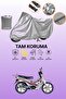 Gray Tail Bag and Lock Mismatched Falcon Magic 50 Compatible Motorcycle Tarpaulin