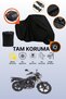 Black Rear Bag and Lock Compatible Kanuni Terry Compatible Motorcycle Tarpaulin