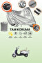 Gray Tail Bag and Lock Compatible Mondial 50 Znu Compatible Motorcycle Tarpaulin