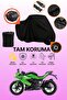 Black Tail Bag and Lock Compatible Kawasaki Ninja 250Sl Compatible Motorcycle Tarpaulin