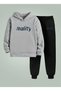 Sweatshirt - Tracksuit Set Kids (Hooded) Reality B Printed 3 Thread Ribbed