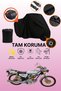 Black Rear Bag and Lock Compatible Kuba Cheetah 170F Compatible Motorcycle Tarpaulin