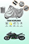 Grey Tail Bag and Lock Mismatched Kawasaki Z H2 Se Compatible Motorcycle Tarpaulin
