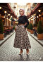 Women's Plaid Patterned Skirt with Waist Zipper and Belt - 2