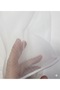 Plain Tulle Curtain with Tight Pleats, Honeycomb Textured Weighted Living Room Plain Tulle Curtain with Tight Pleats - 2