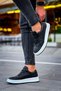 Rlx-040 C-Rey Men's Casual Lace-Up Leather Sports Sneaker Shoes Cbt - Black - 2