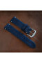 19mm Compatible Navy Blue Suede Leather Watch Band Real Leather Watch Strap