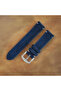 19mm Compatible Navy Blue Suede Leather Watch Band Real Leather Watch Strap - 3