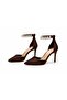 Stone-Embellished Ankle-Tie Heeled Women's Shoe. - 3