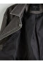 Shirt Collar Women's Leather Look Jacket - 6