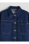 Indigo Shirt Collar Women's Jean Jacket - 6