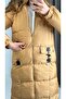 Hooded Long Pocket Hat Zippered Puffer Coat Mink - 2