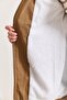 Women's Mink Half-Length Gabardine Fabric Wool Coat - 3