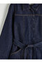 Indigo Shirt Collar Women's Jean Jacket - 6