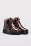 Brown Crocodile Genuine Leather with Fur Inside Thermo Sole Zippered Quality Women's Boots Tg094111126 - 2