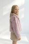 Girls' Bolero Plush Jacket with Pearl Closure Long Sleeve Children's Jacket 2-13 Years - 5