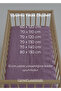 100% Cotton Muslin Fitted Sheet - 4 Layers, Breathable Fabric - 70X110 cm - 4