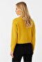 Women's Oil Green Short Knit Sweater Be342 - 3