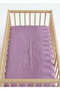 100% Cotton Muslin Fitted Sheet - 4 Layers, Breathable Fabric - 80X130 cm
