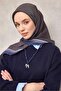 وشاح فيسكوز أورا بنمط سلسلة نيلي داكن مع تصميم أنيق 90x90 - 4