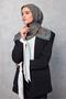 Viscose Velora Scarf with Clover Pattern in Petrol Blue, 90X90