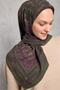 Viscose Velora Scarf Four Seasons Army Green 90X90 - 5