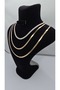 Stainless Steel 3-Piece Italian and Thin Chain Zircon Stone Necklace - 3