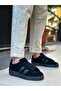 Black Two-Stripe Lace-Up Rubber Sole Style Casual Men's Shoes Tge230385