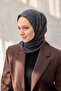 Viscose Velora Scarf Four Seasons Brown Burgundy 90X90 - 6