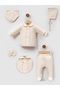 Baby Girl Hospital Take-Home Set with Lace Details Beige Color Set 5 Piece Special Design - 4