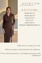 Shoulder Pad Piece Tied Brown Midi Dress with Slit Stones - 2