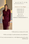 Shoulder Pad Piece Tied Slit Stone Burgundy Midi Dress - 2