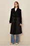 Belted Quilted Detail Coat 90534