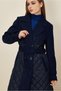 Belted Quilted Detail Coat 90534 - 3