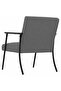 Armchair Dark Grey 59 x 75 x 78 cm Fabric - 5