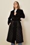 Belted Quilted Detail Coat 90534 - 2