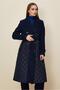 Belted Quilted Detail Coat 90534 - 2