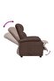 Recliner Chair Brown Faux Leather - 5