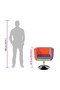 Cube Armchair with Patchwork Design Fabric - 6